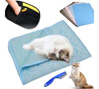 Kittra Cooling Mat For Cats, Kittra Cat Cooling Mat Blanket Indoor, 3 Layer System Instant Cool, Non Slip Kittra Pads Protect Your Pet From Silent Heat Danger, Easy Clean Summer (Light blue,XX-Large)