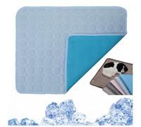 Kittra Cooling Mat for Cats, Kittra Cooling Blanket Indoor, 3 Layer System Summer Dog Coolings Mat Washable Ice Silk Self Cool and Healthy Pad for Small Dogs and Cats (Light Blue,XS(40 * 30CM))
