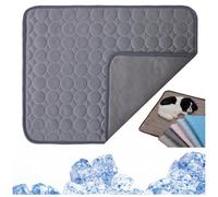 Kittra Cooling Mat for Cats, Kittra Cooling Blanket Indoor, 3 Layer System Summer Dog Coolings Mat Washable Ice Silk Self Cool and Healthy Pad for Small Dogs and Cats (Dark Gray,XS(40 * 30CM))