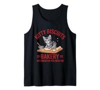 Kitty Biscuits Bakery Baking Funny Cat Baking Funny Baker Débardeur