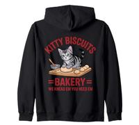 Kitty Biscuits Bakery Baking Funny Cat Baking Funny Baker Sweat à Capuche