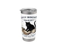 Kitty Biscuits Bakery Purrfectly Kneaded Cat Humour Parent Humour Gobelet isotherme en acier inoxydable double paroi