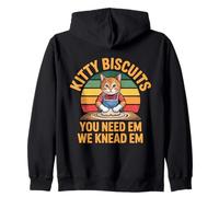 Kitty Biscuits Bakery We Knead Em You Need Em Chat drôle Sweat à Capuche