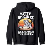 Kitty Biscuits Bakery We Knead Em You Need Em Rétro Vintage Sweat à Capuche