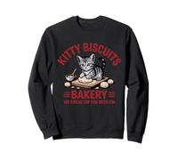 Kitty Biscuits Boulangerie Chat Amusant Cuisson Mignon Sweatshirt