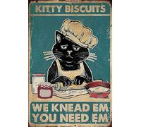 Kitty Biscuits You Need We Knead Panneau mural vintage pour maison, chambre, cuisine (216)