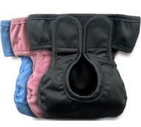 Kitty Bum Bums Couches réutilisables pour Chat et Pantalon clouté pour éviter Les Marques d'urine - avec languettes réglables pour s'adapter (Lot de 3) (Grand)