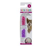Kitty Caps Protège-Griffes pour Chats | Alternative sûre et élégante à la déclacation | Arrête Les accrocs et Les griffures, Petite (2,7 à 3,6 kg), Violet Vif et Rose Vif