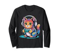Kitty Cat Gamer Jeu Amusant pour Enfant Manche Longue