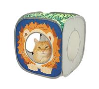 Kitty City Jungle Cube Combo : cube pliable pour chat, tunnel et lit