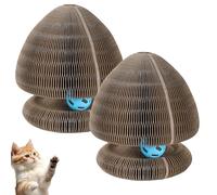 Kitty curl, Kitty Curls Cat Toy, Interactive Mental Physical Exercise for Indoor Cats, Foldable Cardboard Accordion Cat Toy with Bell (2 PCS #1)