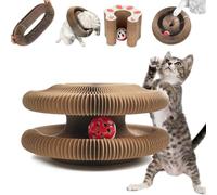 Kitty Curls Cat Toy, Magic Organ Cat Scratching Board Kurlz Toy, Magnetic Magic Foldable Scratcher & Cat Bed, Interactive Scratch Pad Cat Toy for Indoor Cats (1 Pcs)
