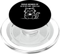 Kitty Funny Cat Meme We Do Not Care Club WDNC Cat PopSockets PopGrip pour MagSafe