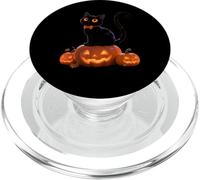 Kitty Halloween Pumpkin Black Cat PopSockets PopGrip pour MagSafe