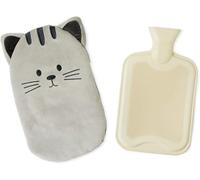 Kitty Hot Water Bottle Grey Hot Water Bottle With Soft Cat Shape Cover