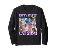 Kitty Katty Love Cat Mom (Graphique Amusant de Chat Bootleg) Manche Longue