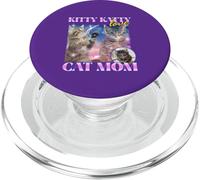 Kitty Katty Love Cat Mom (Graphique Amusant de Chat Bootleg) PopSockets PopGrip pour MagSafe