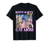 Kitty Katty Love Cat Mom (Graphique de Chat contrefait) T-Shirt