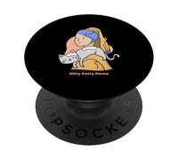 Kitty Katty Mama (Graphique de Maman de Chat Amusant) PopSockets PopGrip Adhésif
