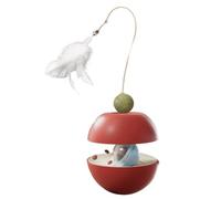 Kitty Snack Rolling Gadget - Boule de libération mécanique pour - Balle de défi d'alimentation active - Unité d'enrichissement du comportement des animaux de compagnie | Jeu de contrôle de