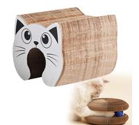 Kitty Spin Jouet Interactif pour Chat d’Intérieur, Royaume Félin Jouet Interactif pour Chats, Griffoir Pliable en Carton Accordéon avec Balle, Tunnel Modulable (H)
