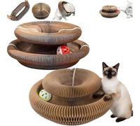 Kitty Spin, Kittyspin Chat, Griffoir Interactif pour Chats, Interactif pour Durable Design Réversible, Adapté À Toutes Les Tailles (2pcs)