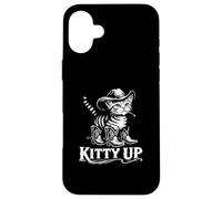 Kitty Up Cat Cowboy Funny Western Hat Boots Meme Art félin Coque pour iPhone 16 Plus