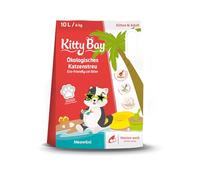 KittyBay - Meowtini - Litière écologique pour chats, agglomérant et sans poussière, manioc blanc, 10 litres