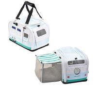 Kittyrama Sac de Transport 2 en 1 pour Chat - Approuvé par Les vétérinaires - pour Chats anxieux - Doux - Extensible et Pliable - Approuvé par Les compagnies aériennes - 43 x 28 x 28 cm - Idéal pour