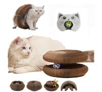 KittySpin Jouet Interactif pour Chats, Royaume Félin Griffoir pour Chat, Grattoir Chat Pliable et Transformable, Stimule l'instinct de Chasse Félin, Aide A Apaiser Le Stress Et L'anxiété (Normal)