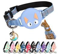 Kittytag Collier Chat avec Accessoire Compatible avec Airtag Apple,Réfléchissant et Lumineux GPS Chat avec Anti étranglement,Réglable,GPS Airtag Non Inclus !
