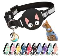 Kittytag Collier Chat avec Accessoire Compatible avec Airtag Apple,Réfléchissant et Lumineux GPS Chat avec Anti étranglement,Réglable,GPS Airtag Non Inclus !