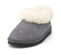kitz-pichler Chaussons Gisi en peau d'agneau pour homme et femme - Chaussons en fourrure d'agneau véritable - Semelle extérieure en caoutchouc pour l'intérieur et l'extérieur - Commandez une taille