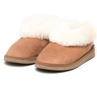 kitz-pichler Chaussons Gisi en peau d'agneau pour homme et femme - Commandez une taille au-dessus de votre taille habituelle, marron, 38 EU