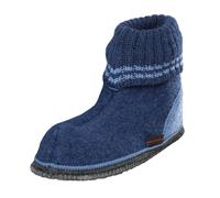 kitz-pichler Chaussons hauts Ötz - Pour homme et femme - En pure laine vierge - Semelle de qualité supérieure en feutre - Chaussons chauds, Inkblu Atlantic, 45 EU