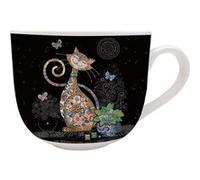 KIUB Bol Noir Les chats BUG ART Jewels en Porcelaine 11.5 x 9.5 cm Noir G