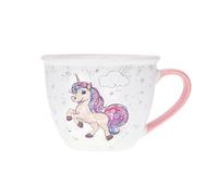 KIUB Bol timbale avec une anse - Motif licorne qui danse - matière porcelaine - contenance 550ML