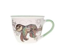KIUB Bol timbale avec une anse - Motif paresseux sur sa branche- matière porcelaine fine - contenance 550ML
