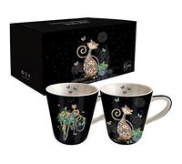 KIUB - Coffret 2 Tasses Expresso Jewels Chats Assortis 12 CL