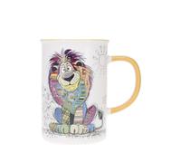 KIUB Grand mug avec des animaux - motif Lion assis majestueusement dans sa savane - matière porcelaine fine - contenance 360ML