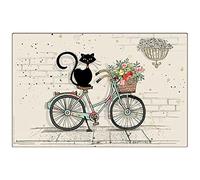 KIUB - Lot DE 6 Sets DE Table PLASTIFIES 43 X 28 CM Bug Arts Chat Cycliste
