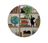 KIUB : Magnet Rond Chatons bibliothèque - Diamètre 5,5cm, MAGR34H12