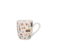 KIUB Mini mug timbale expresso Paris Tour Eiffel - motif monuments de Paris et ambiance parisienne - Hauteur 6,5CM - contenance 125ML- porcelaine fine