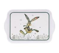 KIUB Mini Plateau avec des animaux - motif Lièvre - mélamine de qualité - Taille Mini 14*21 CM