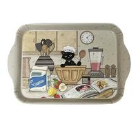 KIUB Mini Plateau avec un chat - Motif chat patissier- mélamine de qualité - Taille Mini 14 * 21CM