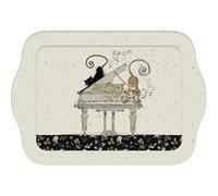 KIUB Mini plateau rectangulaire Chats et Piano BEIGE G