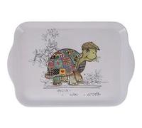 KIUB Mini plateau rectangulaire KOOK La Tortue en mélamine - 20.8 x 14 cm Blanc G