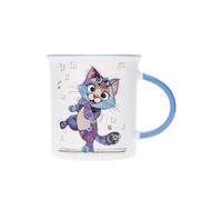 KIUB Mug avec des animaux - motif jeune Chat qui danse - matière porcelaine fine - contenance 320ML