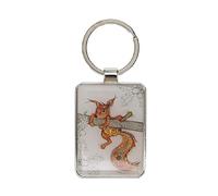 Porte clef avec des animaux - motif écureuil sur sa branche - collection KOOK