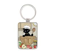 KIUB Porte clef avec des chats - chat patissier - collection BUG ART